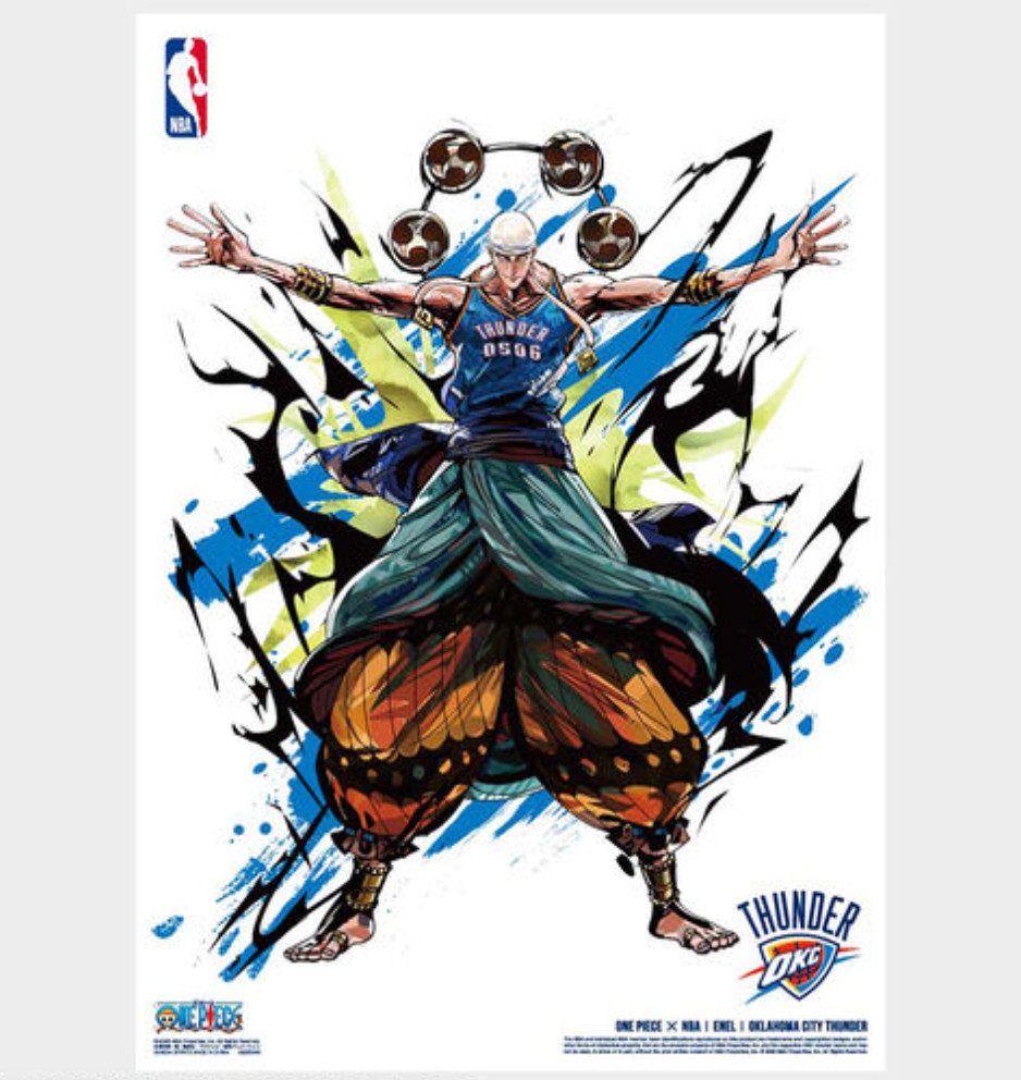 ONE PIECE x NBA Mini Poster Set 10 Sheets Limited Japan Official New
