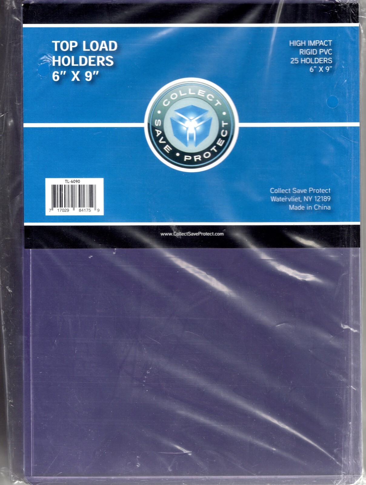 COLLECT SAVE PROTECT CSP 25 TOP LOAD HOLDERS 6″ X 9″ TL6090 FACTORY SEALED NEW