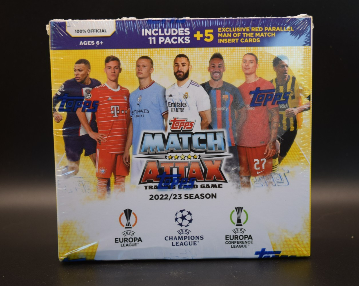 New 2022/23 Topps Match Attax UEFA Soccer EXCLUSIVE Sealed MONSTER Box-137 Cards