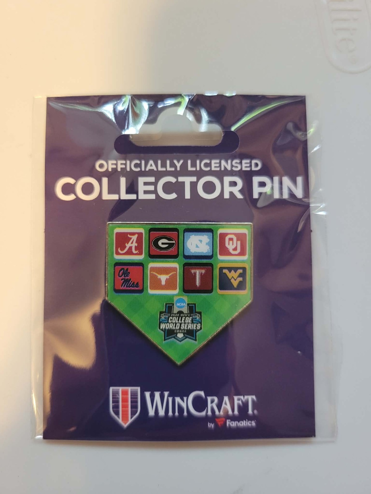 2026 College World Series Lapel Pin Troy West Virginia Georgia Ole Miss UNC