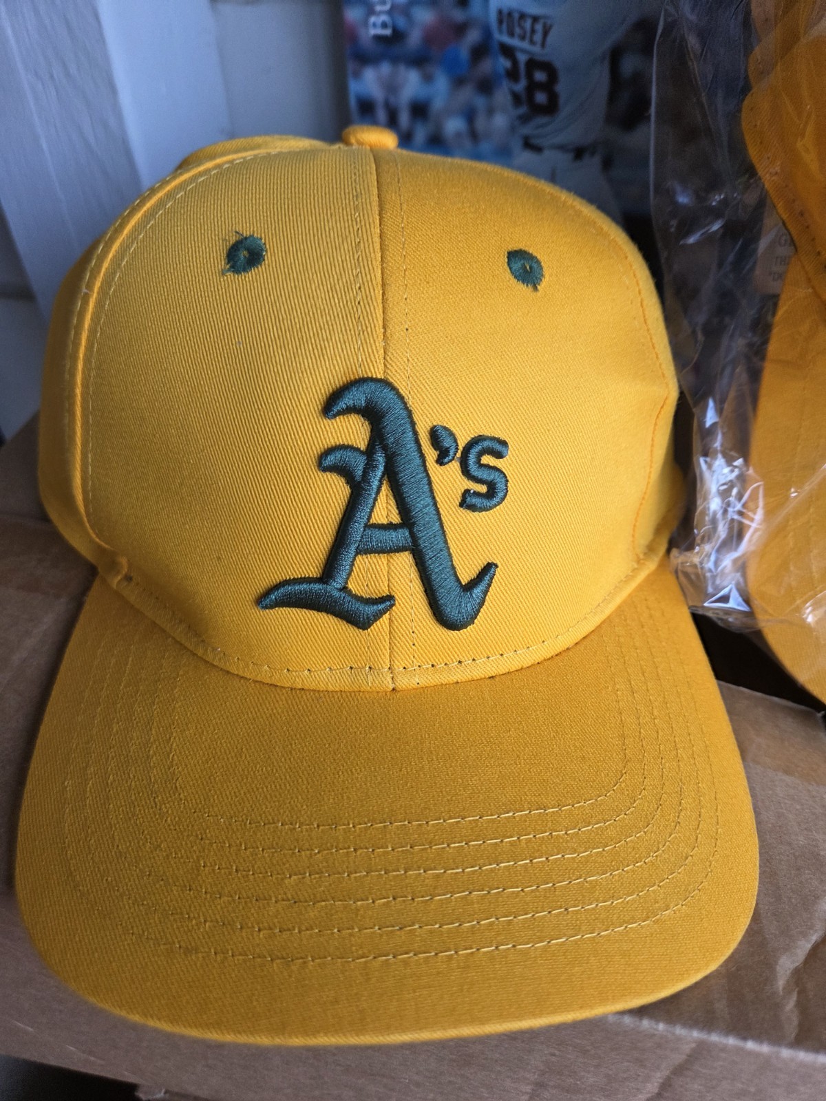 Oakland A’s Athletics Cap Snapback MLB Adult One Size Fits All Yellow