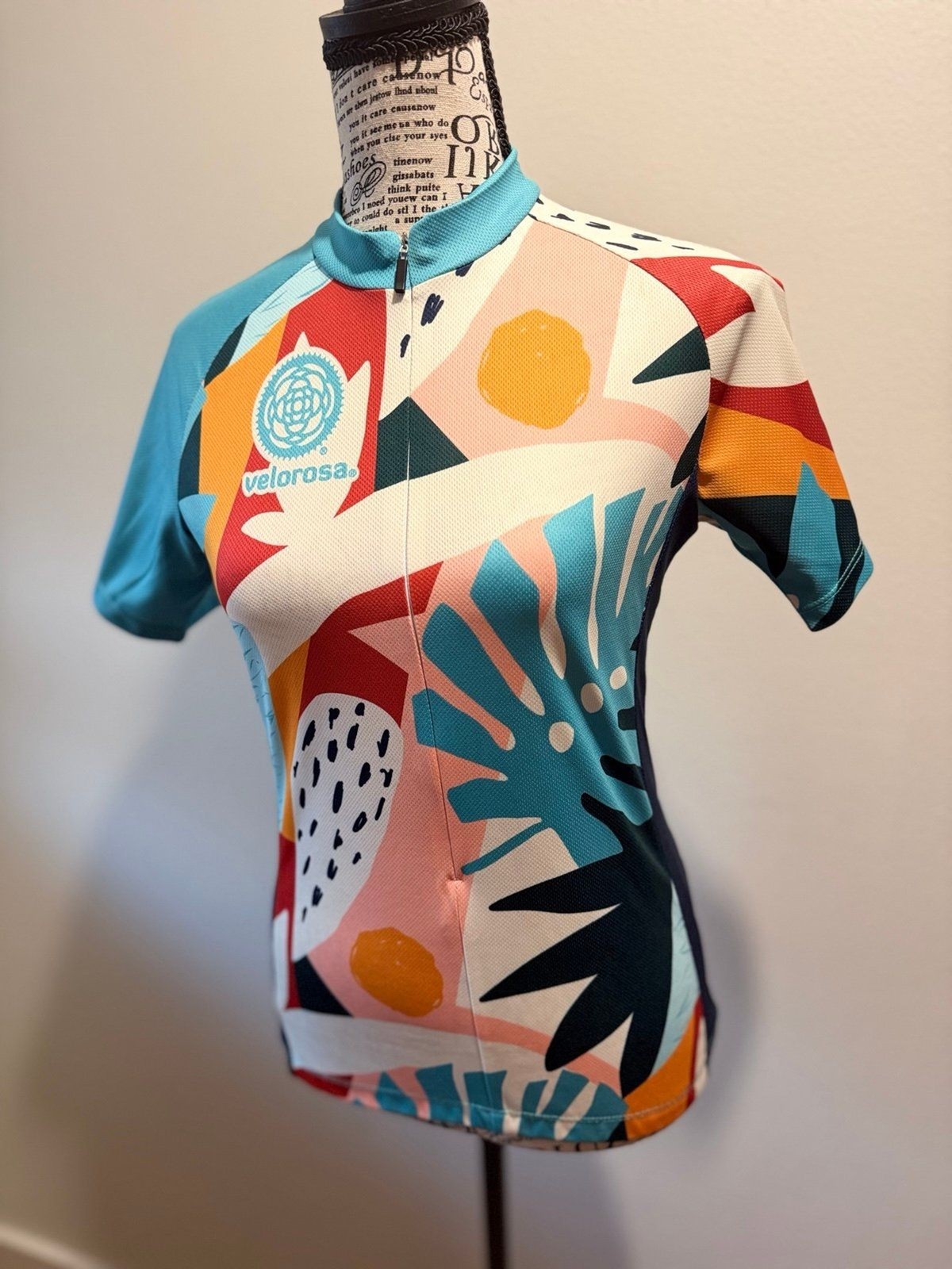 Velorosa Abstract Multi-Color Cycling Jersey Small