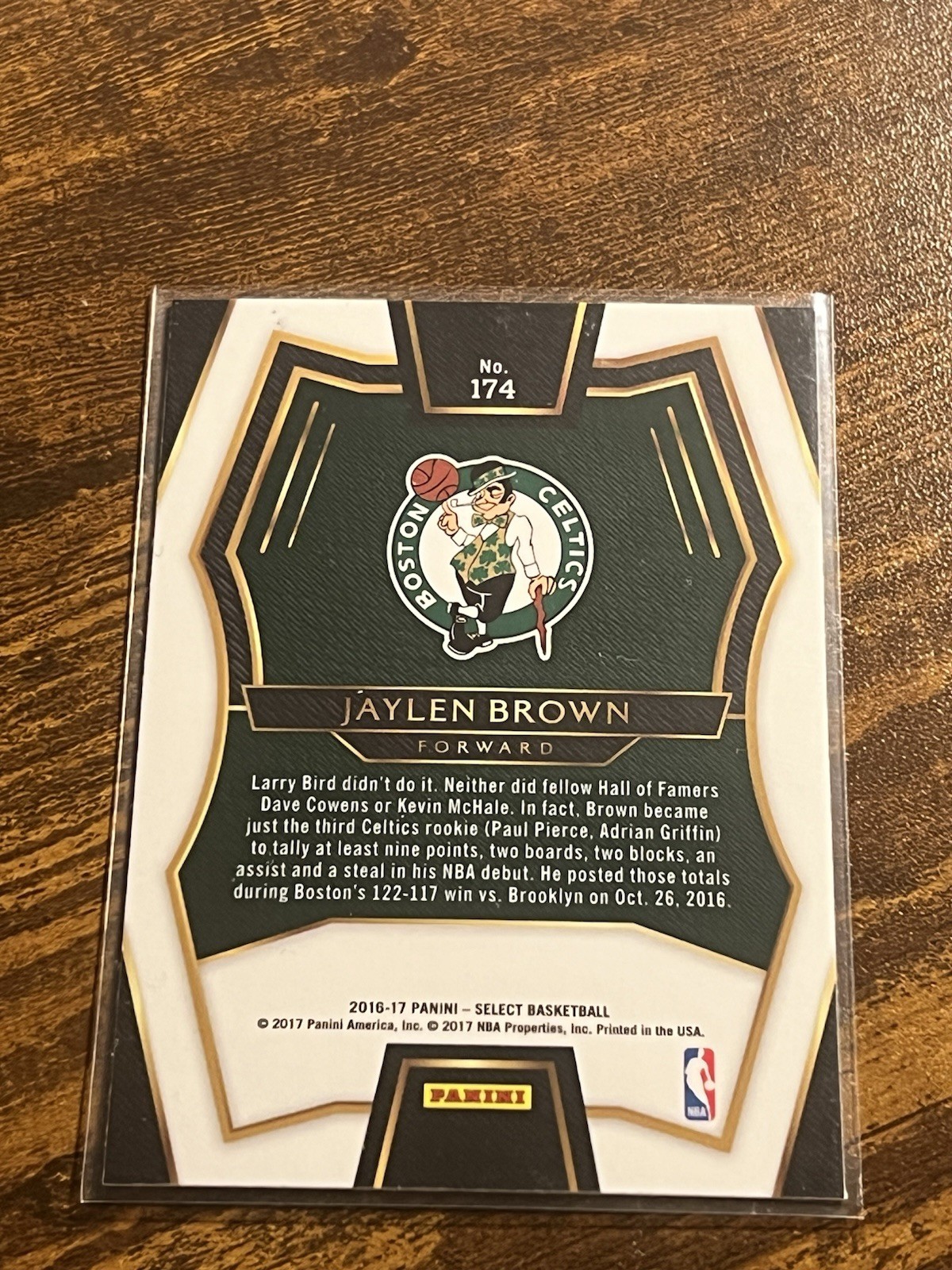2016-17 Panini Select Premier Level Jaylen Brown #174 Rookie RC