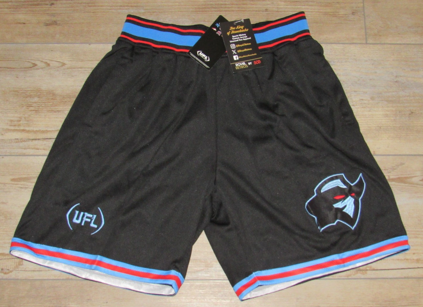 Dallas Renegades Black UFL Royal Retros Limited Edition Shorts size Men’s 2XL