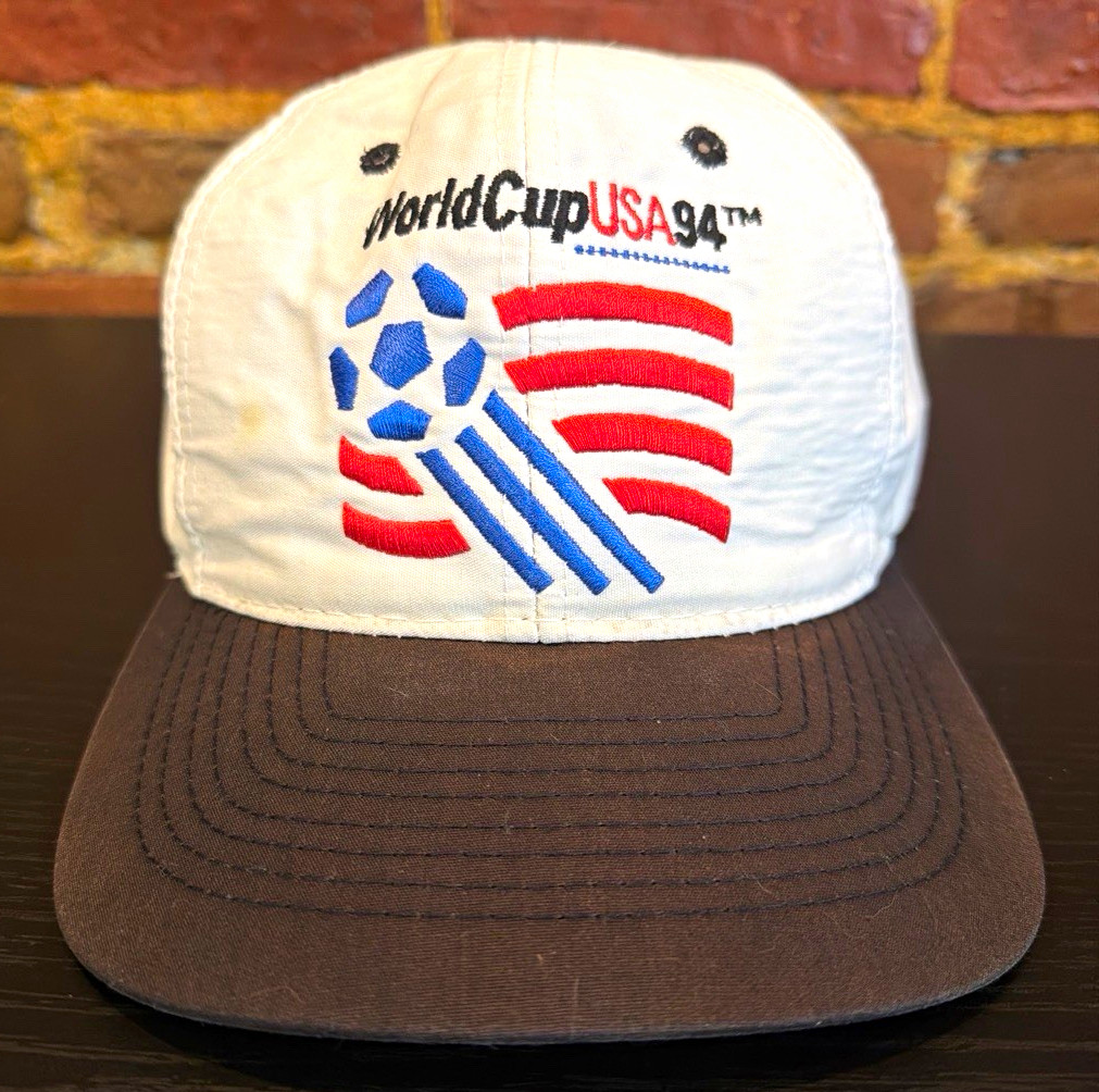 USA Team World Cup USA 94 Soccer Snapback Cap Hat White Black One Size