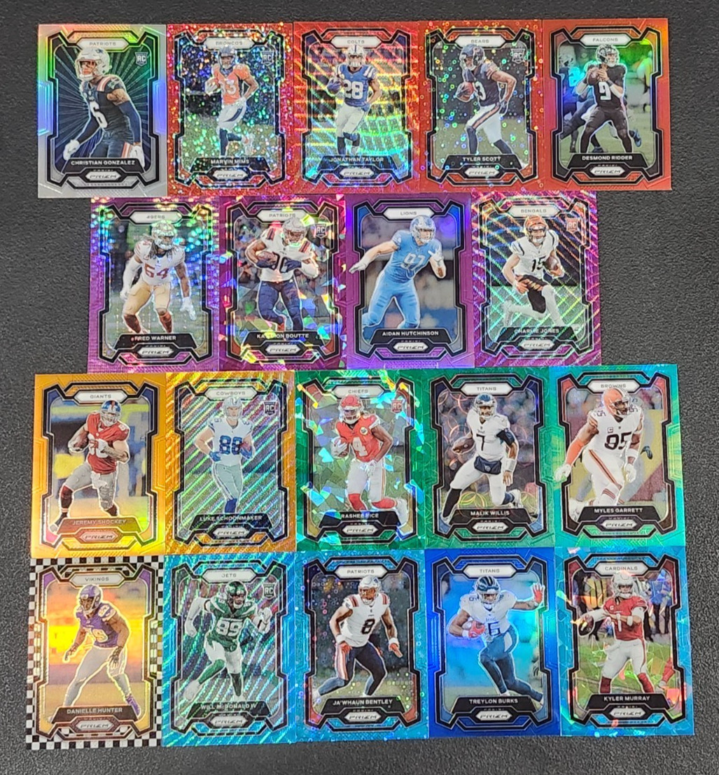 2023 Prizm Football SERIAL NUMBER and COLOR PRIZMS You Pick – 2 Card Minimum