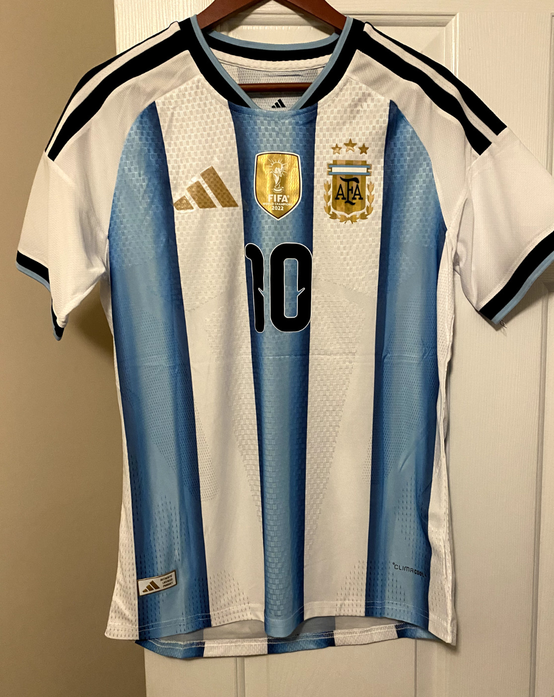 Argentina Mens Soccer Lionel Messi #10 Jersey Sizes M L