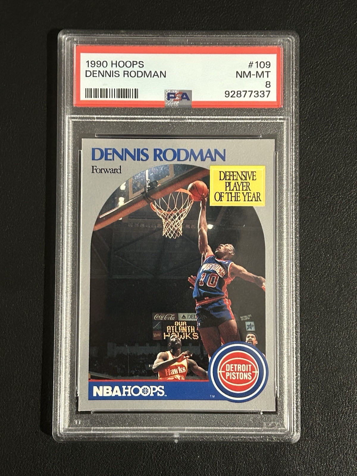 1990-91 NBA Hoops – Dennis Rodman #109 – Graded PSA 8 NM-MT