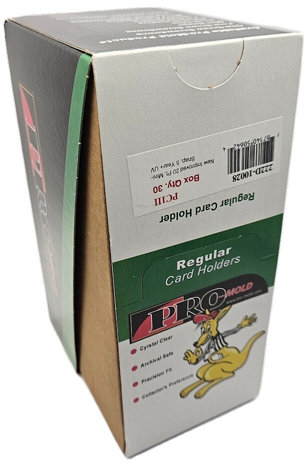 (Box of 30) Pro-Mold Mini Snap Tite Card Holders 20pt Size Arrow Corners PC1 II