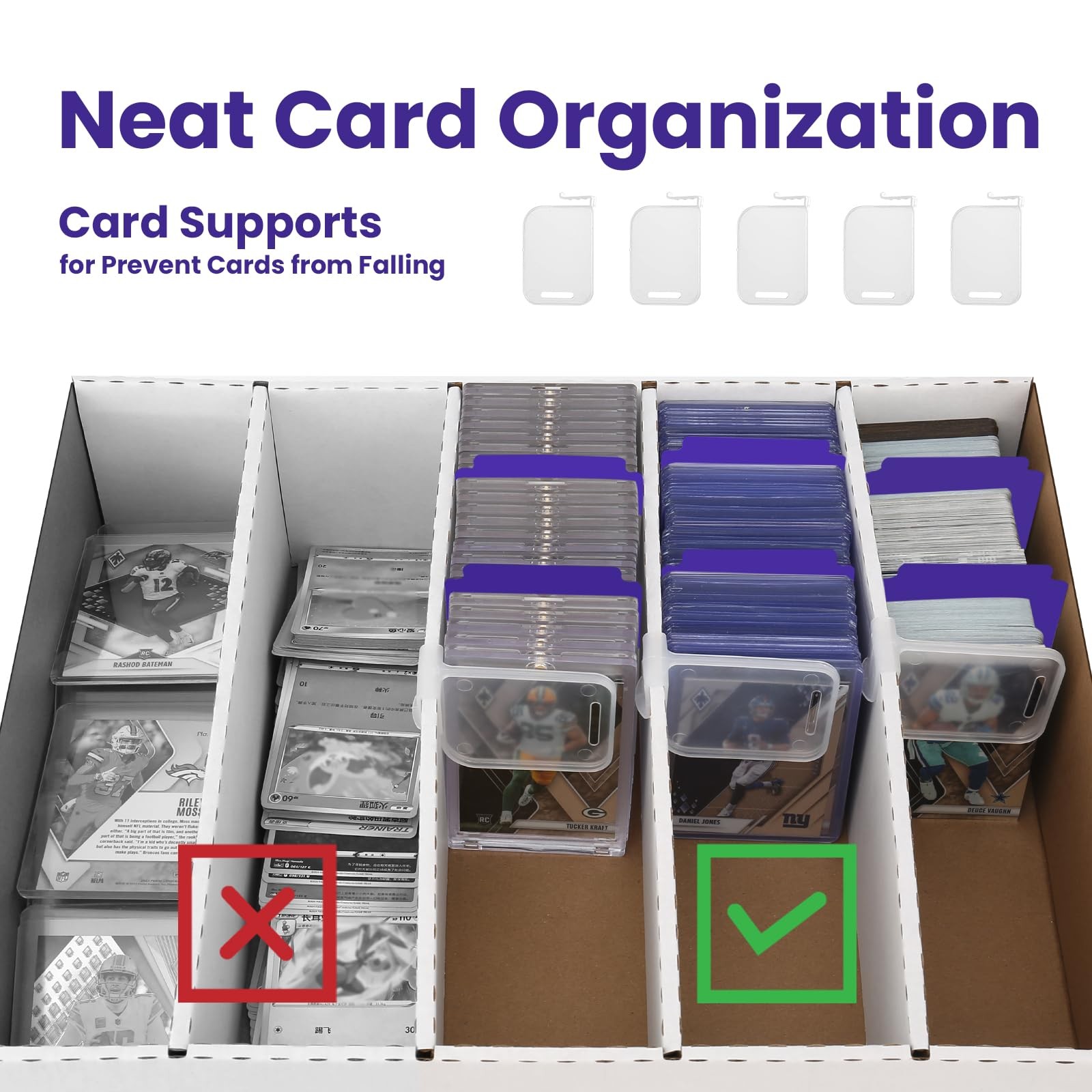 Trading Card Storage Box Large-Capacity, Card Case–Holds 3940 Cards,Includes …