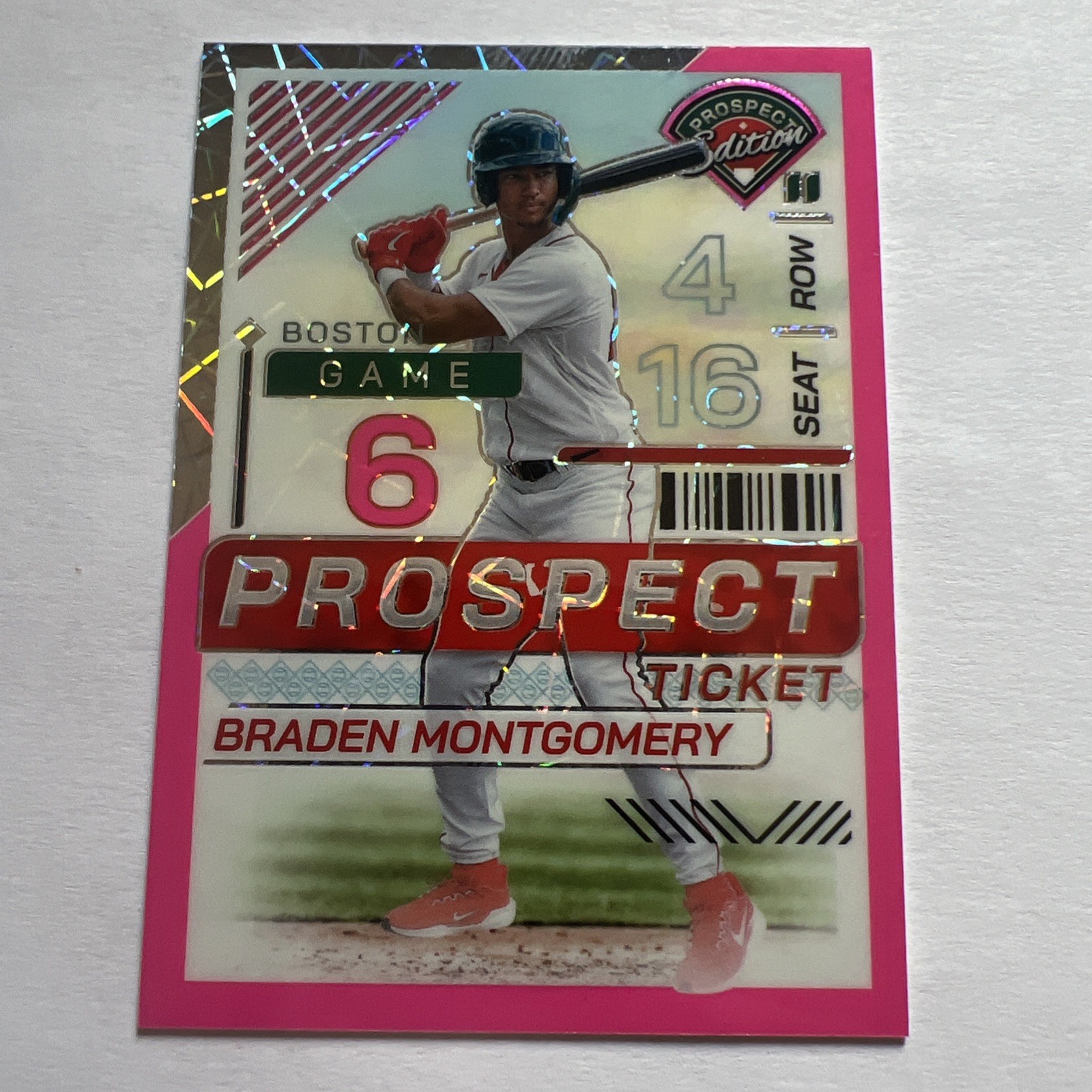 2024 Panini Prospect Edition Braden Montgomery #38 Pink Velocity Prizm /79