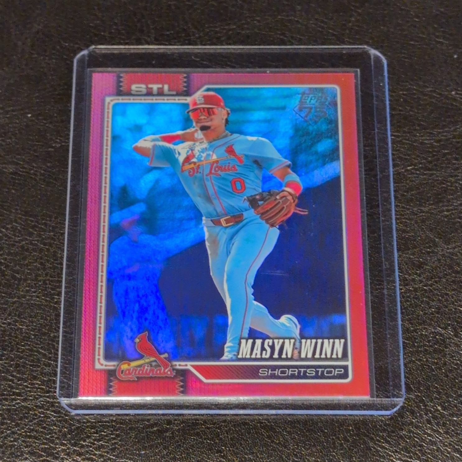Topps Masyn Winn St. Louis Cardinals Trading Card #526 Orange Foil Serial 1/5