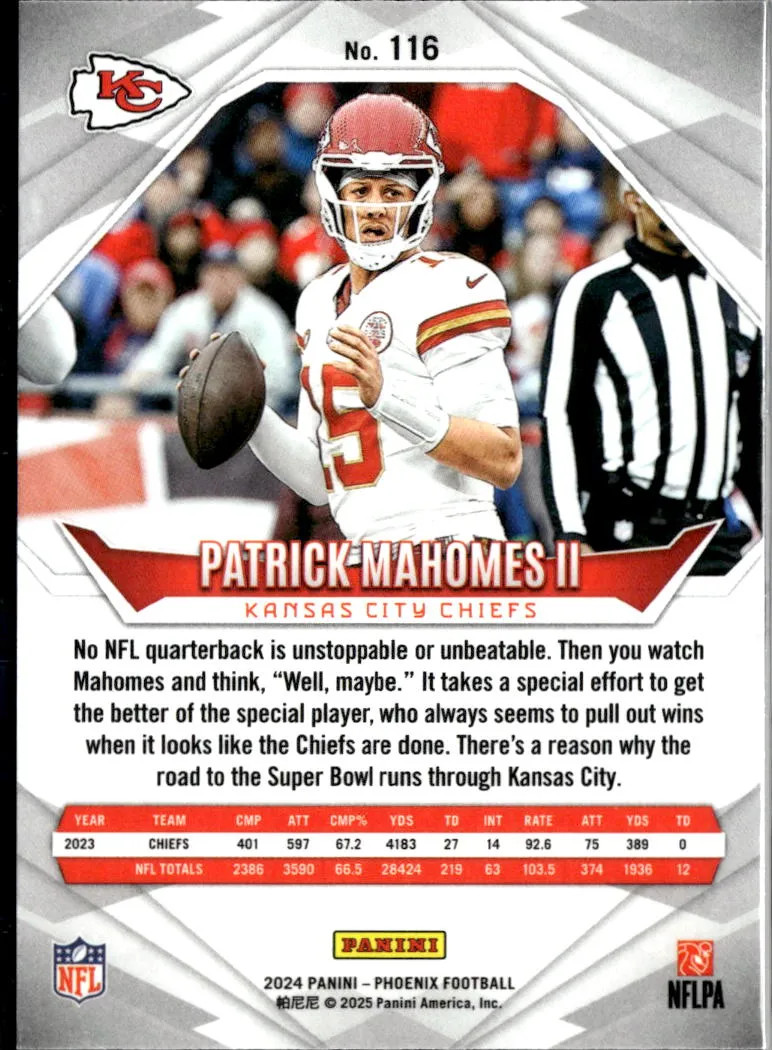 Patrick Mahomes II 2025 Phoenix Glitter SSP SHORTPRINT Kansas City Chiefs