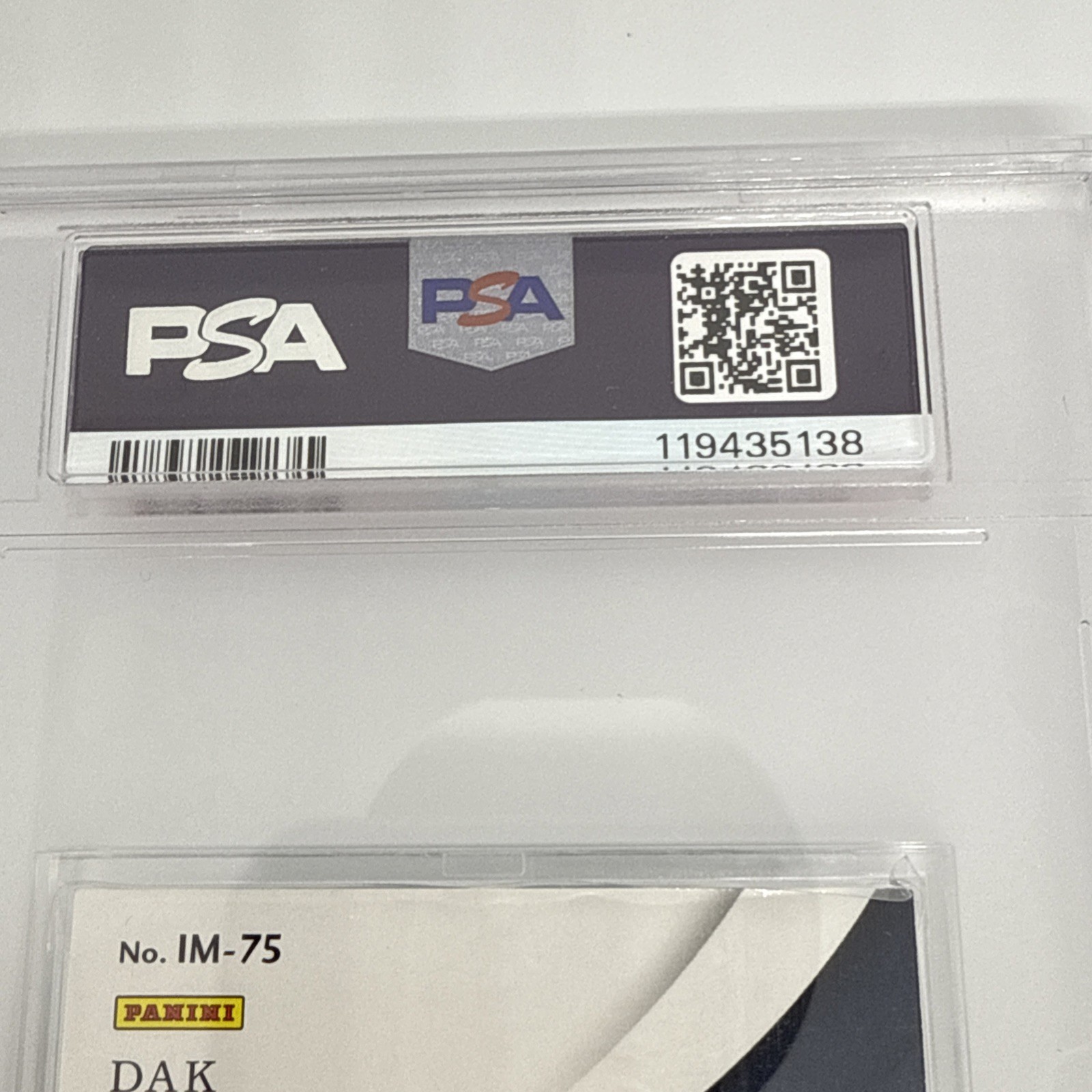 2018 Panini Immaculate Collection Dak Prescott Shields 1/1 PSA 9 Player Worn