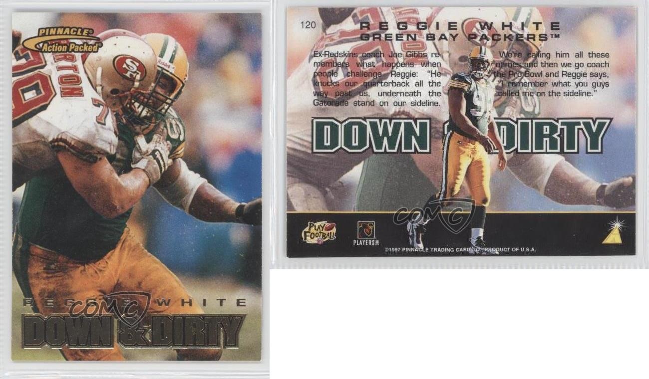 1997 Pinnacle Action Packed Reggie White #120 HOF gc7