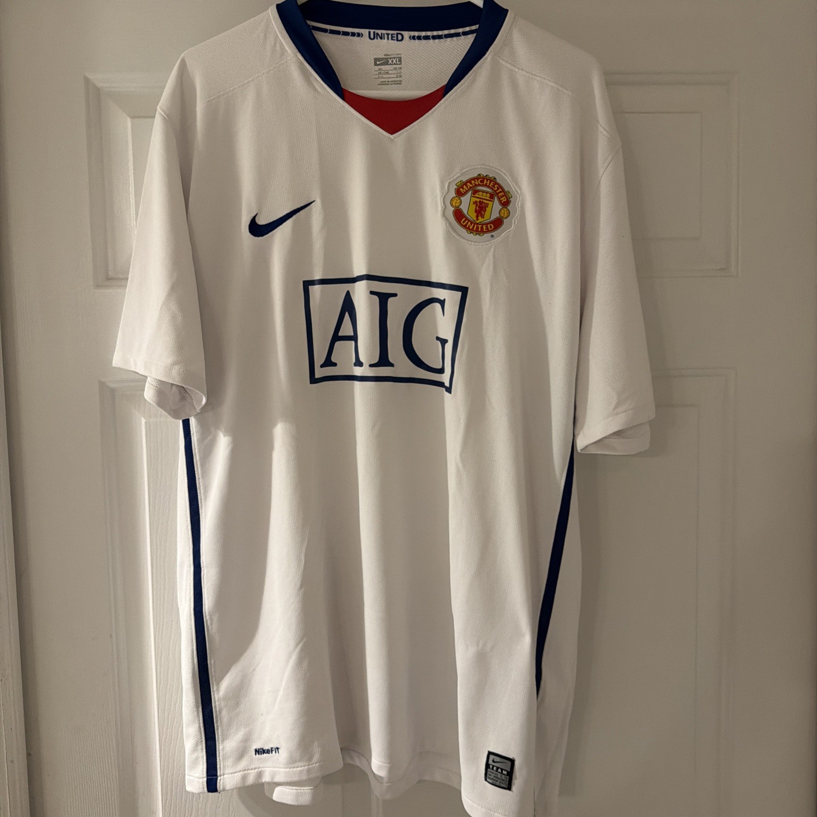 Manchester United Away football shirt 2008 Soccer Nike Jersey Mens Sz. XXL