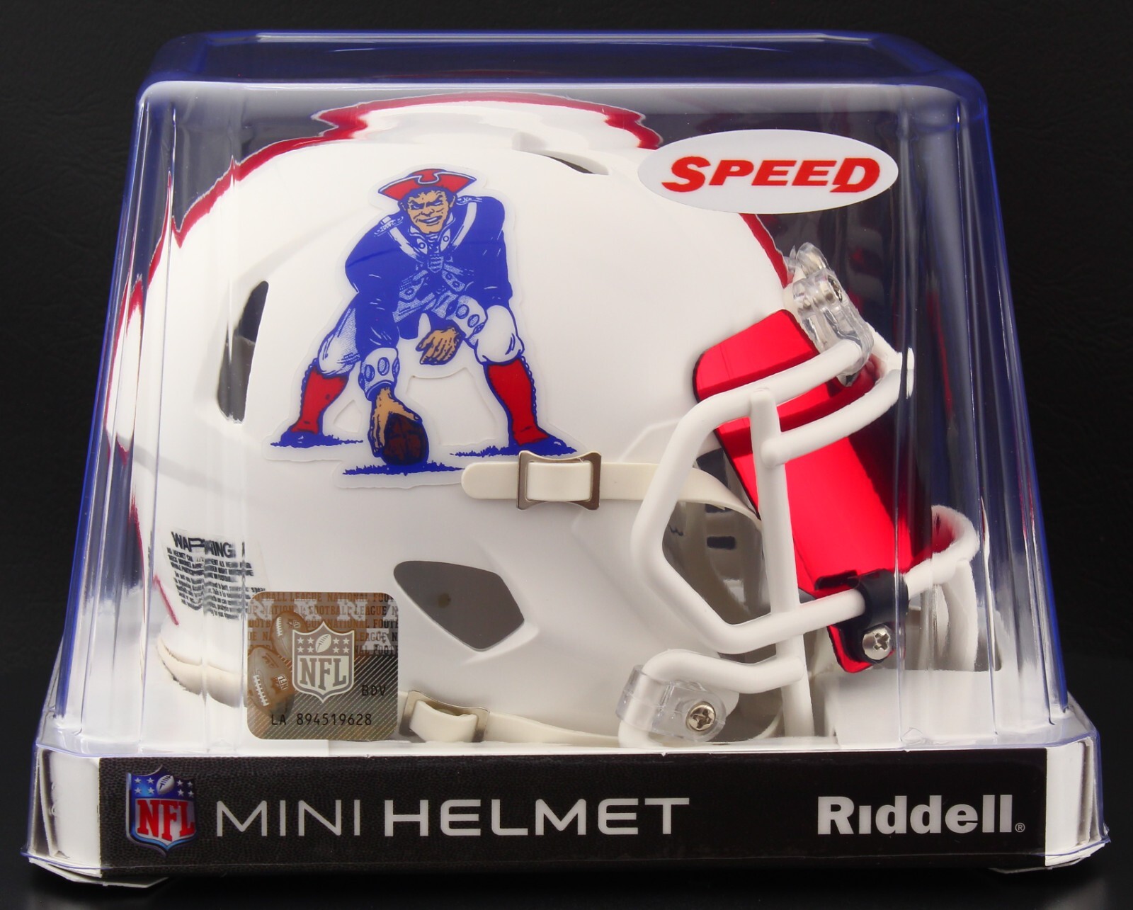 NEW ENGLAND PATRIOTS NFL Riddell SPEED Mini Football Helmet w/ EYE SHIELD VISOR