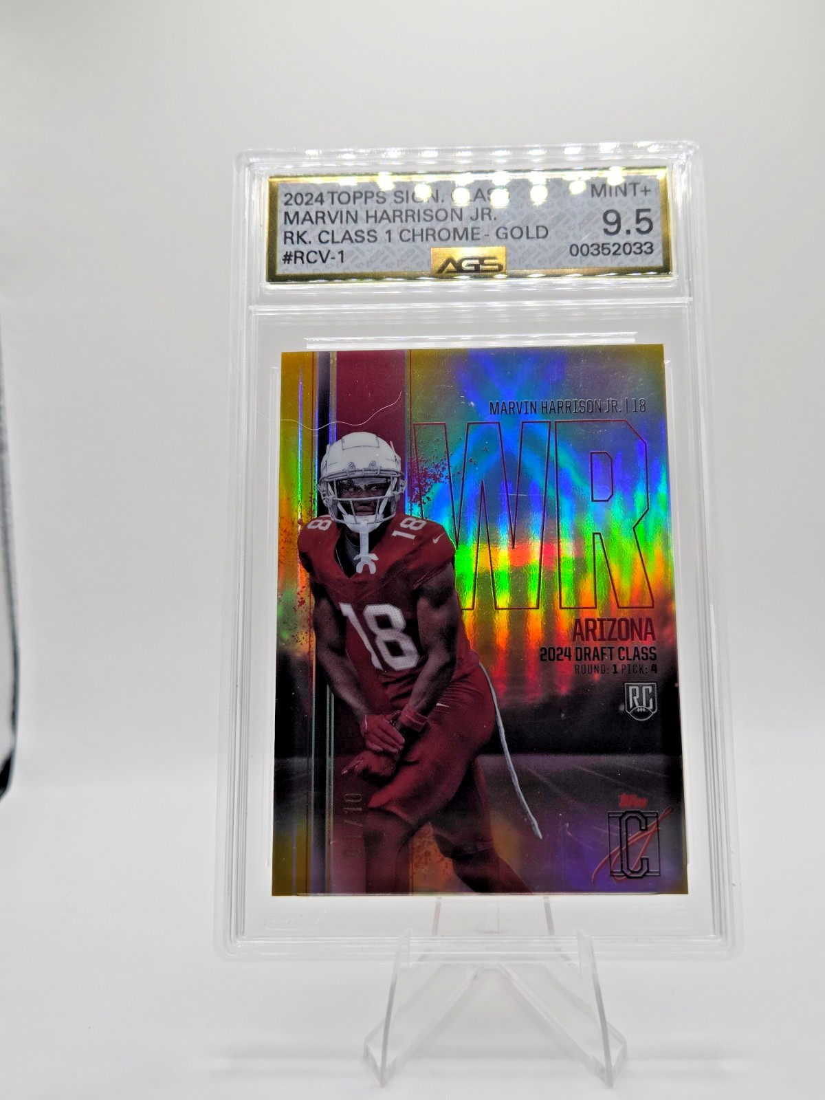 2024 Topps Signature Class Marvin Harrison Jr. Rk. Class Chrome GOLD 1/10 !!