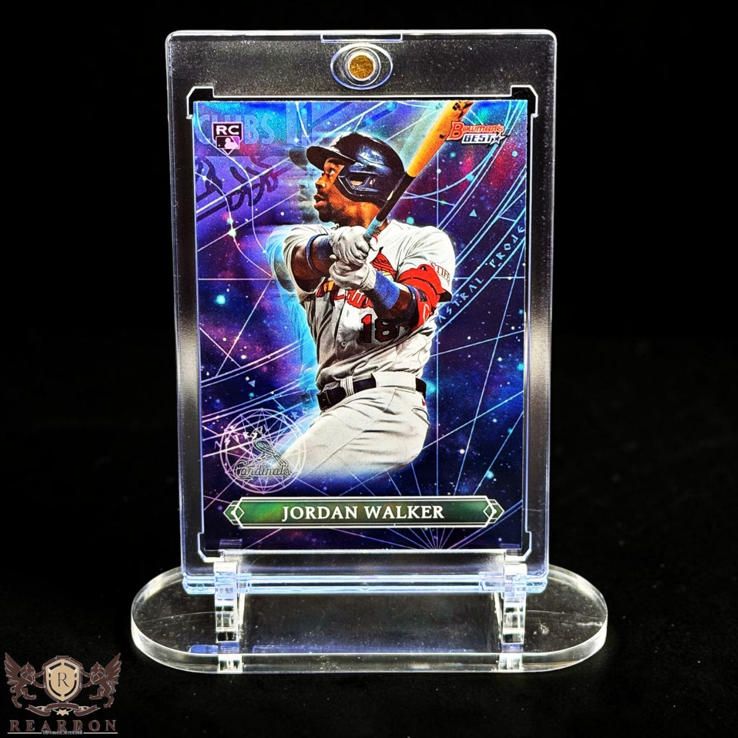 Jordan Walker RARE MINT SPACE REFRACTOR ASTRAL ROOKIE CARD BOWMAN CHROME RC!