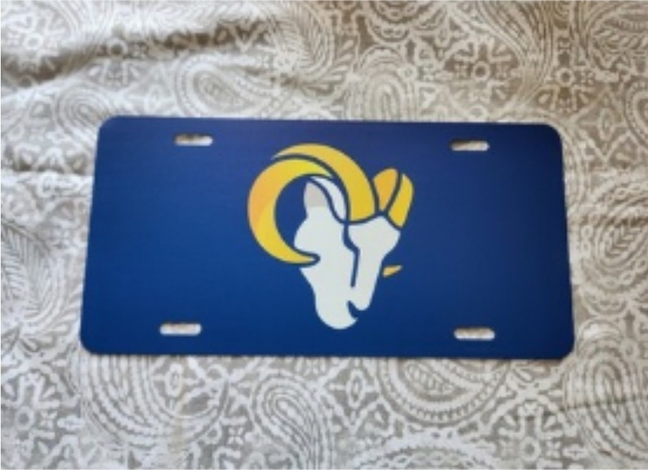 Los Angeles Rams Football Novelty License Plate Tag 6×12 In