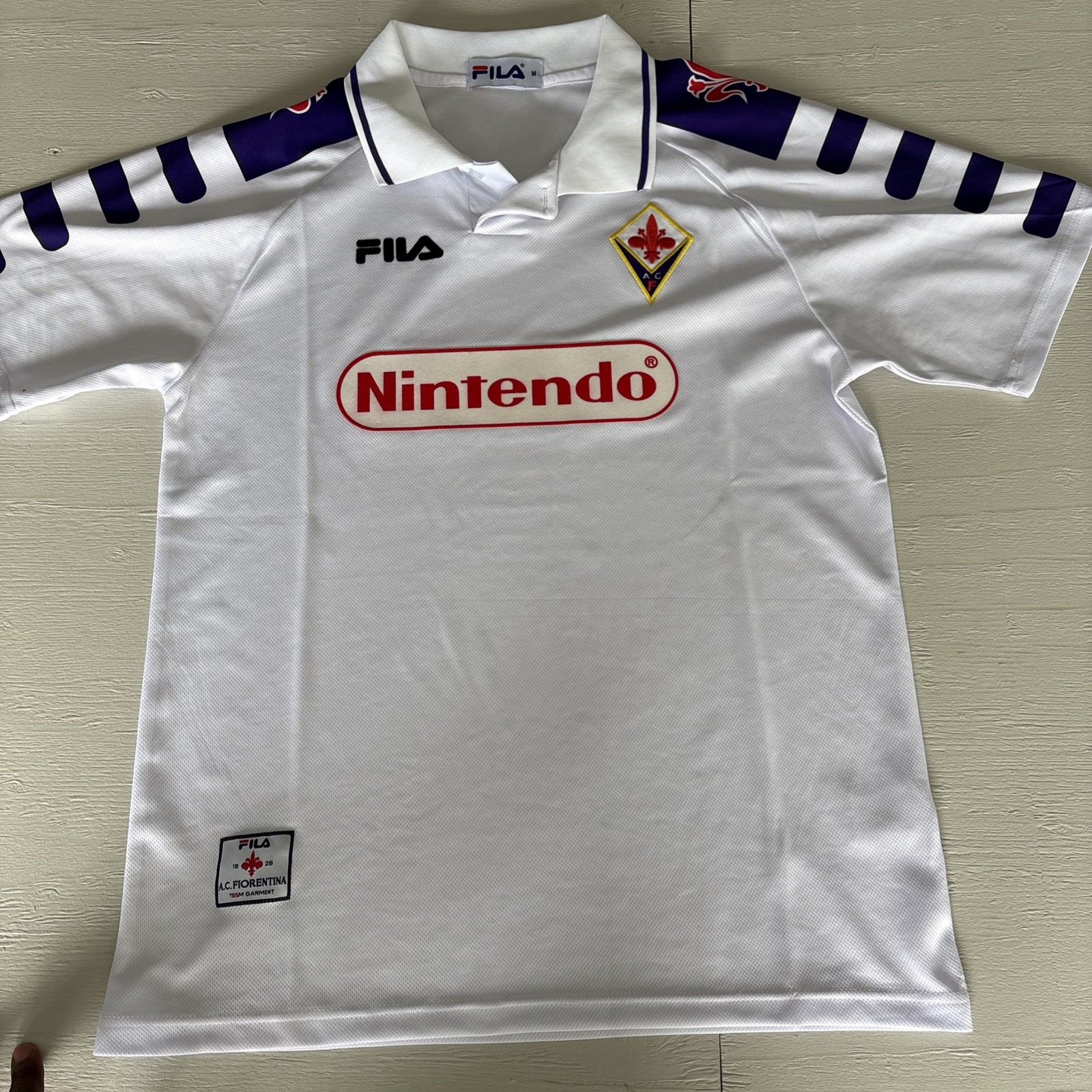 Sz Medium adult Fiorentina football jersey FILA vintage Retro replicas 1998/1999