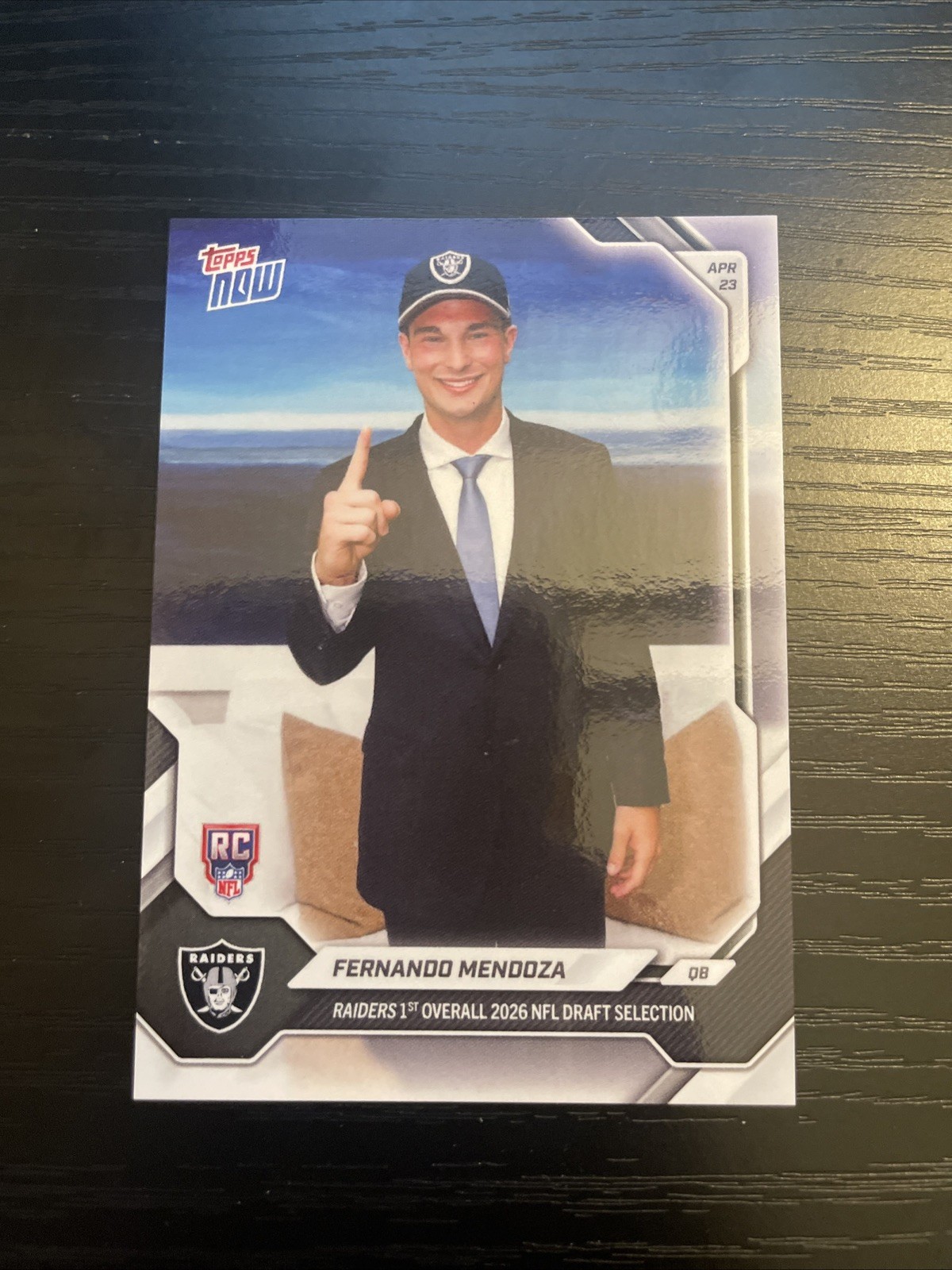 2026 Topps Now NFL Draft Night 1st Overall FMEN Fernando Mendoza RAIDERS