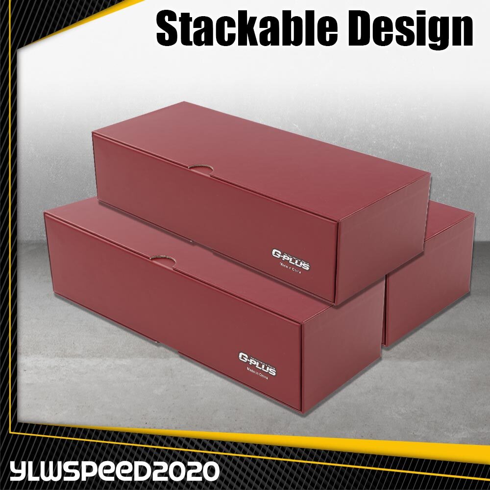 Wine Red Storage Case w/ Slots Option For Graded Card Slab Box Holder