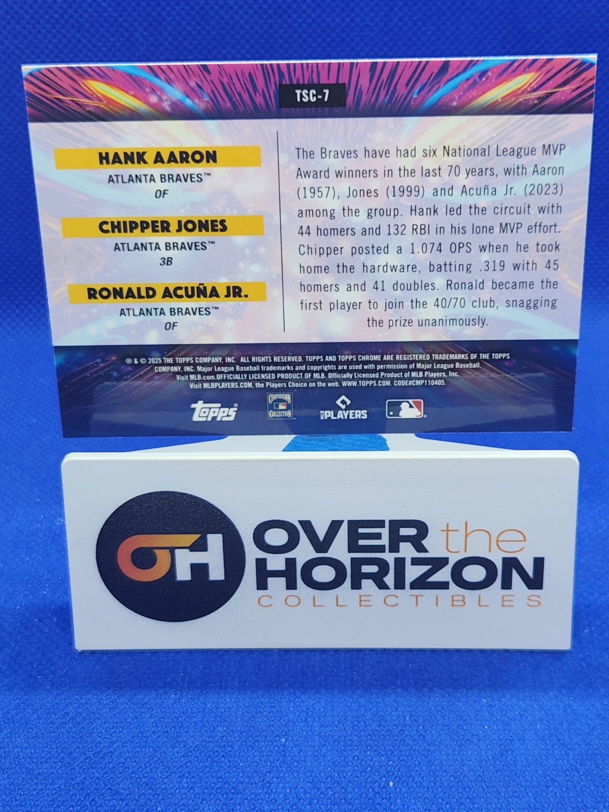 2025 Topps Chrome Cosmic – AARON JONES ACUNA – Star Clusters Refractor – Braves