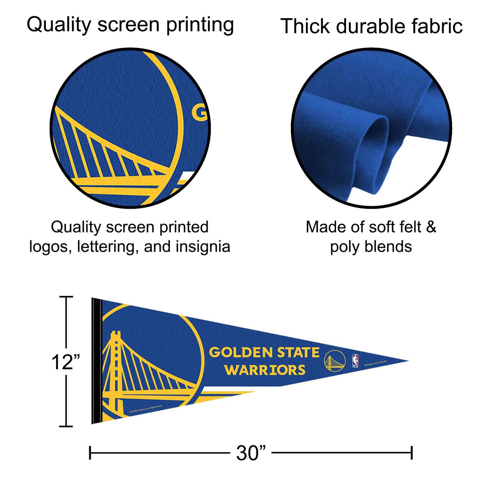 Golden State Warriors NBA Pennant