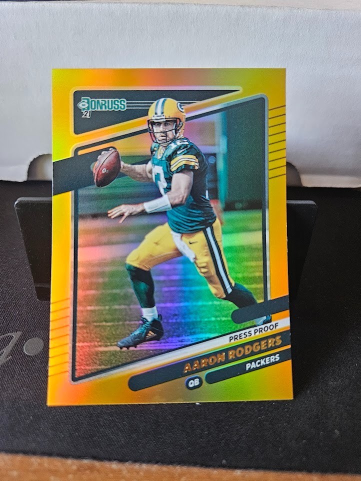 2021 Donruss Football Premium Gold Press Proof #155 Aaron Rodgers Packers