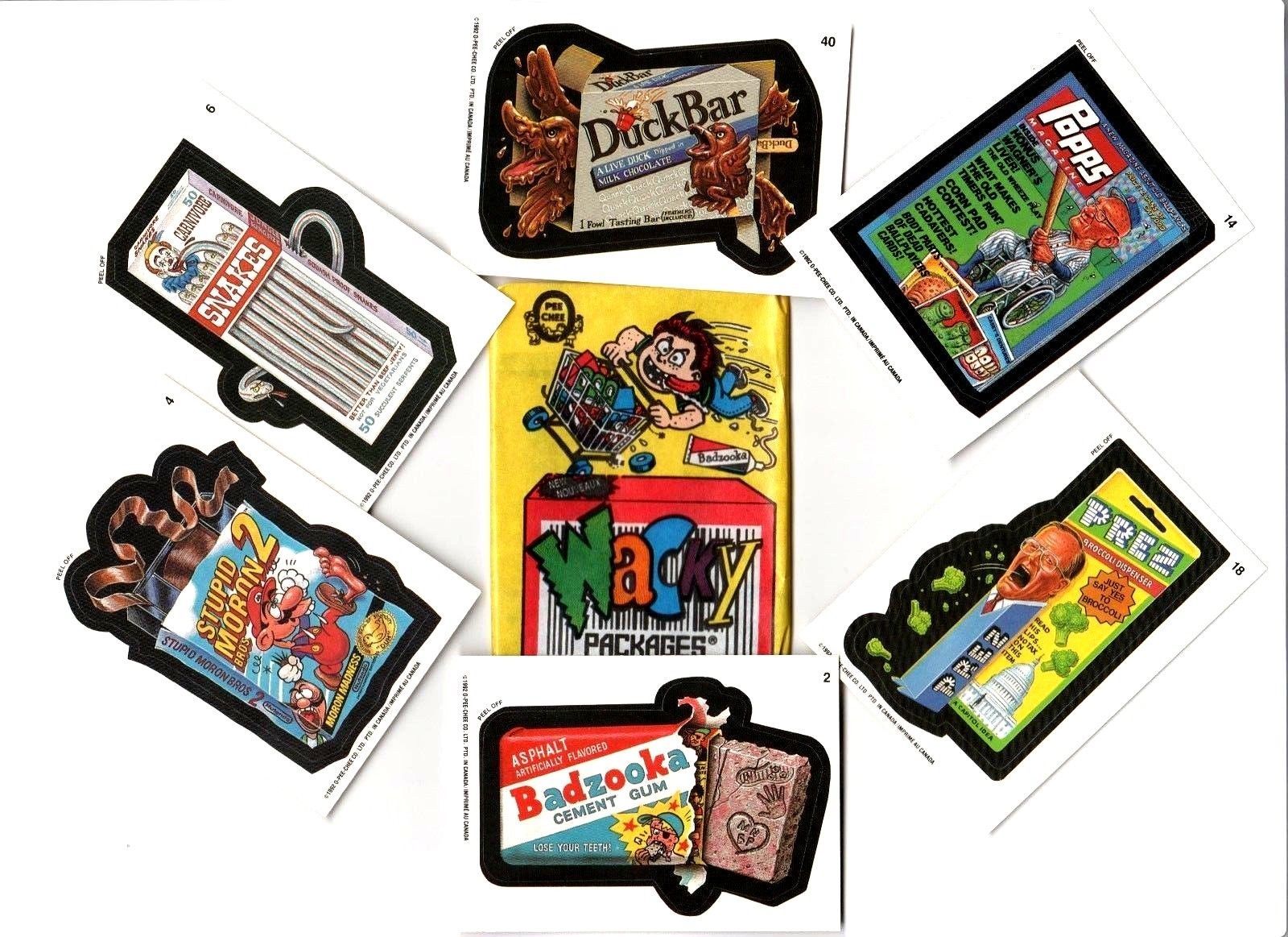 1992 Wacky Packages O-PEE-CHEE Sticker Cards -PICK-A-SINGLE- “Complete Your Set”