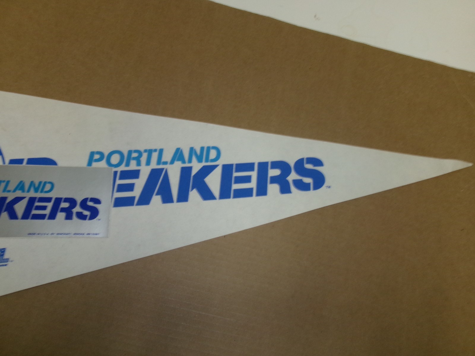 USFL Portland Breakers 1985 Pro Fan Pack-Pennant, Bumper Sticker, Pinback Button