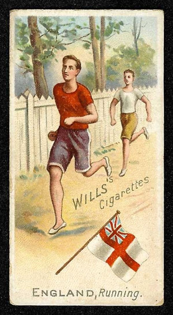 1900 ENGLAND, RUNNING W.D. & H.O. Wills Sports Of All Nations BIRD’S EYE #27