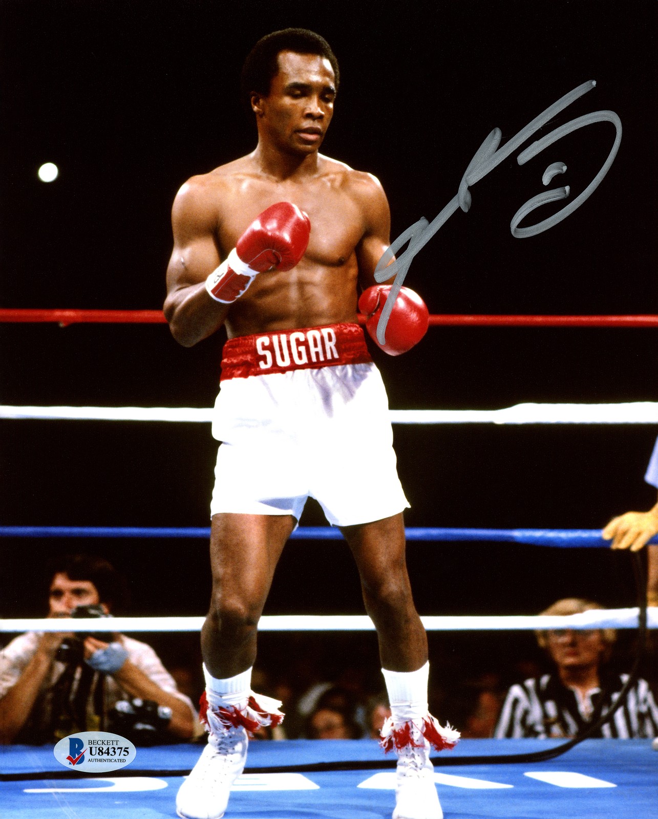 Sugar Ray Leonard Signed 8×10 Photo Beckett BAS