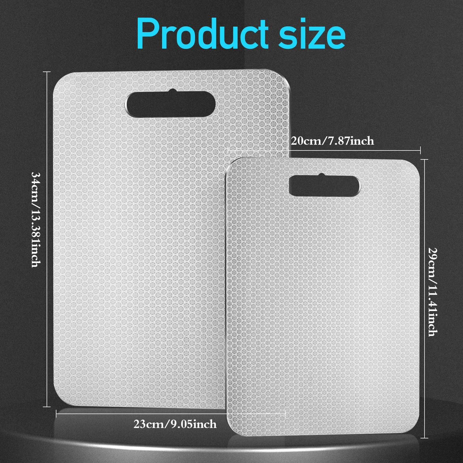Titanium Cutting Board, 2 Pack 13.38X9.05In, 11.41X7.87In