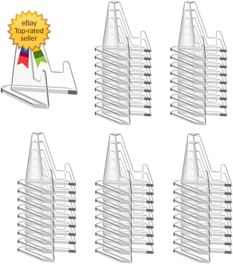 50 Pack Acrylic Card Display Stand 2.2 Inch Mini Easel Holder for Trading Cards