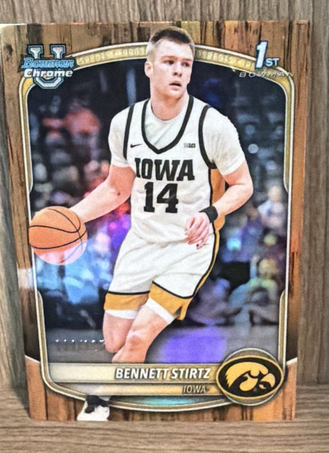 Topps Bowman U Chrome 2025-26 Bennett Stirtz Rookie #BCP-90 Iowa /125