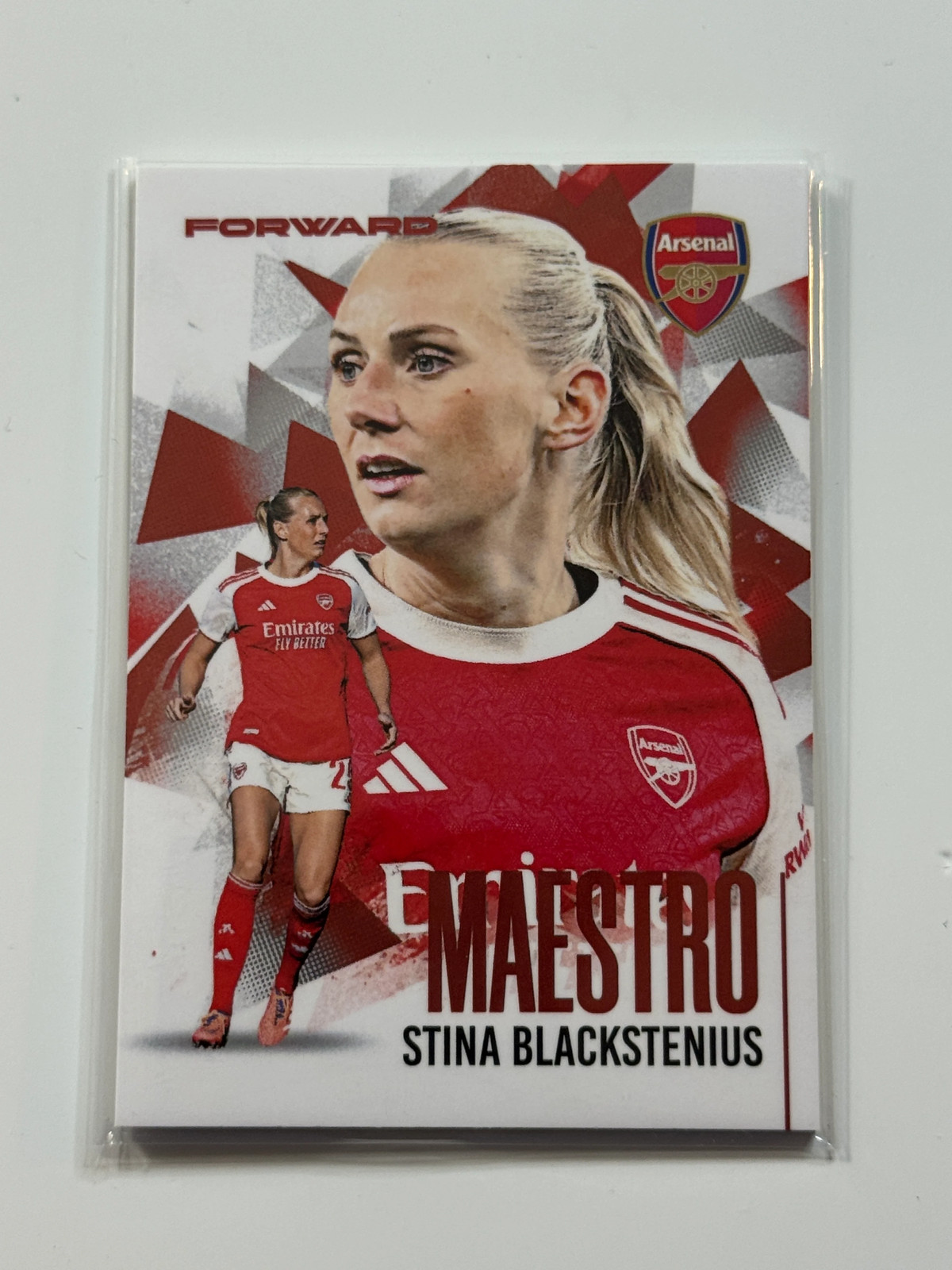 2025-26 Futera Club FX Arsenal Maestro Red #41 Stina Blackstenius 03/09