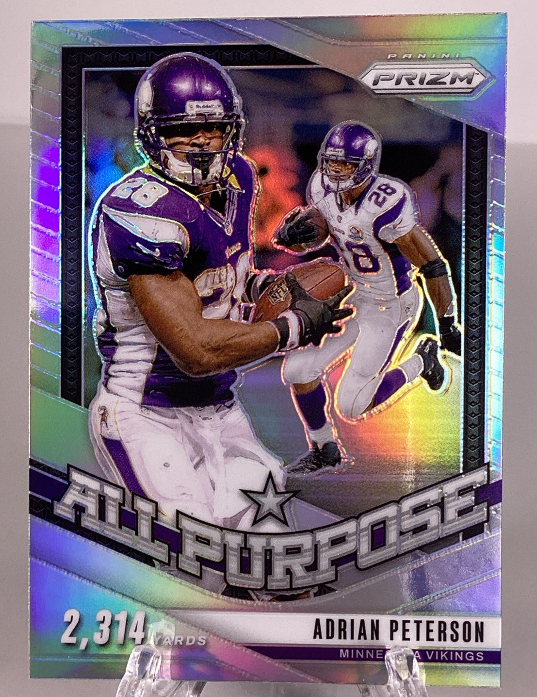 Adrian Peterson All Purpose SIlver Prizm 2024 Panini Prizm Minnesotav Vikings