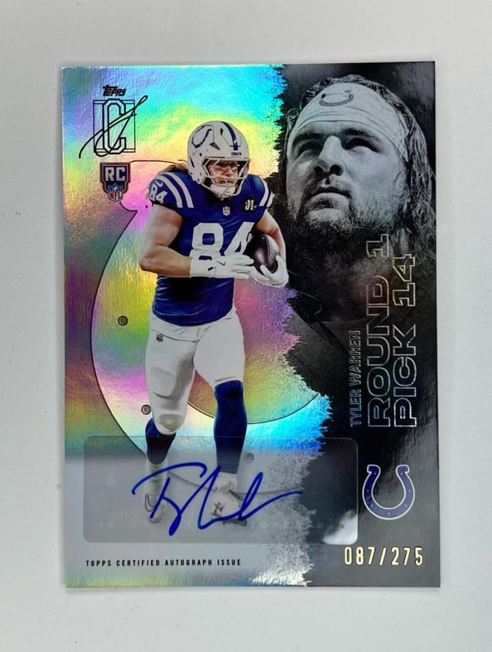 2025 Topps Signature Class /275 Tyler Warren RC AUTO #110 Colts