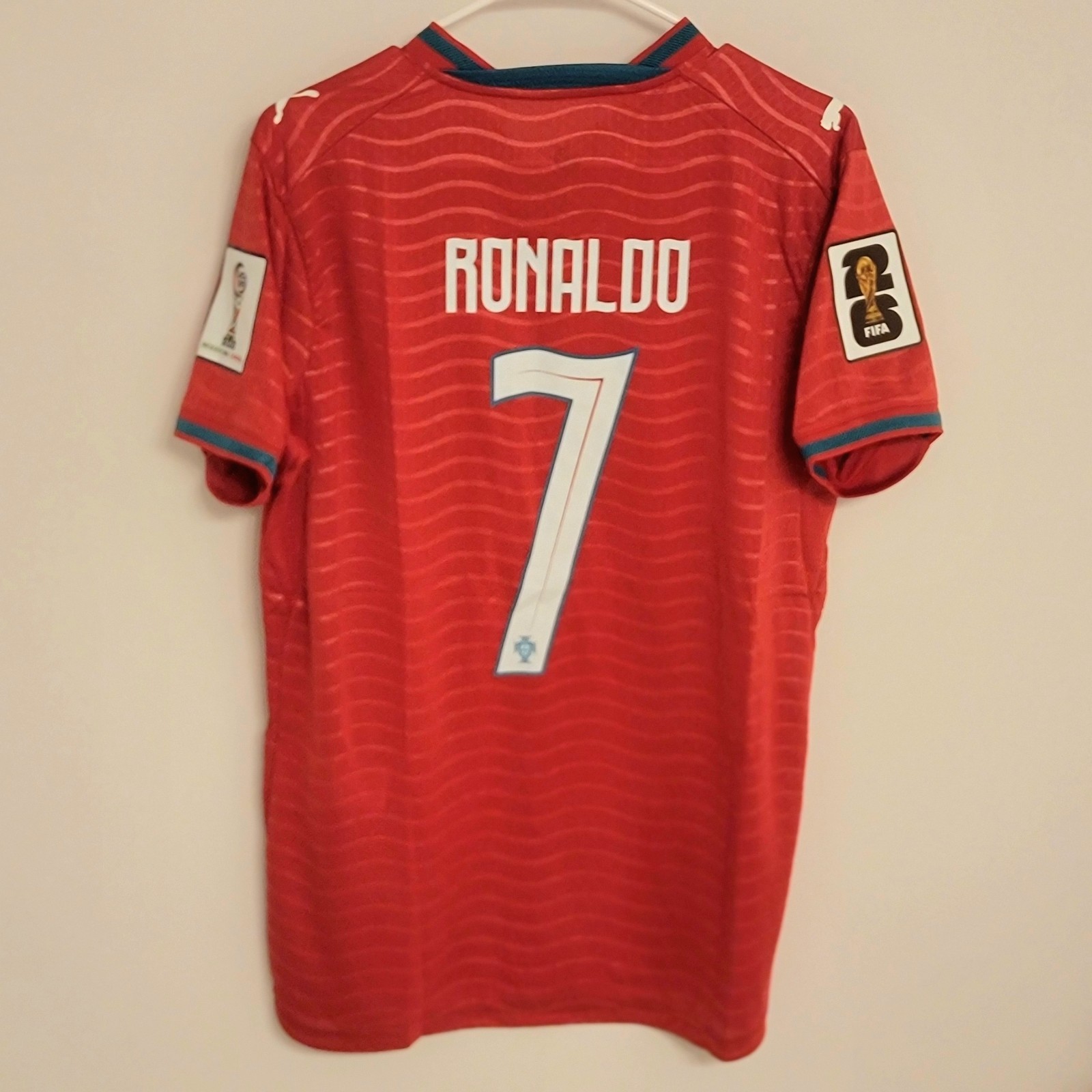 Ronaldo 2026 Portugal Home Jersey, Adult S (Youth L) Size Player’s Version