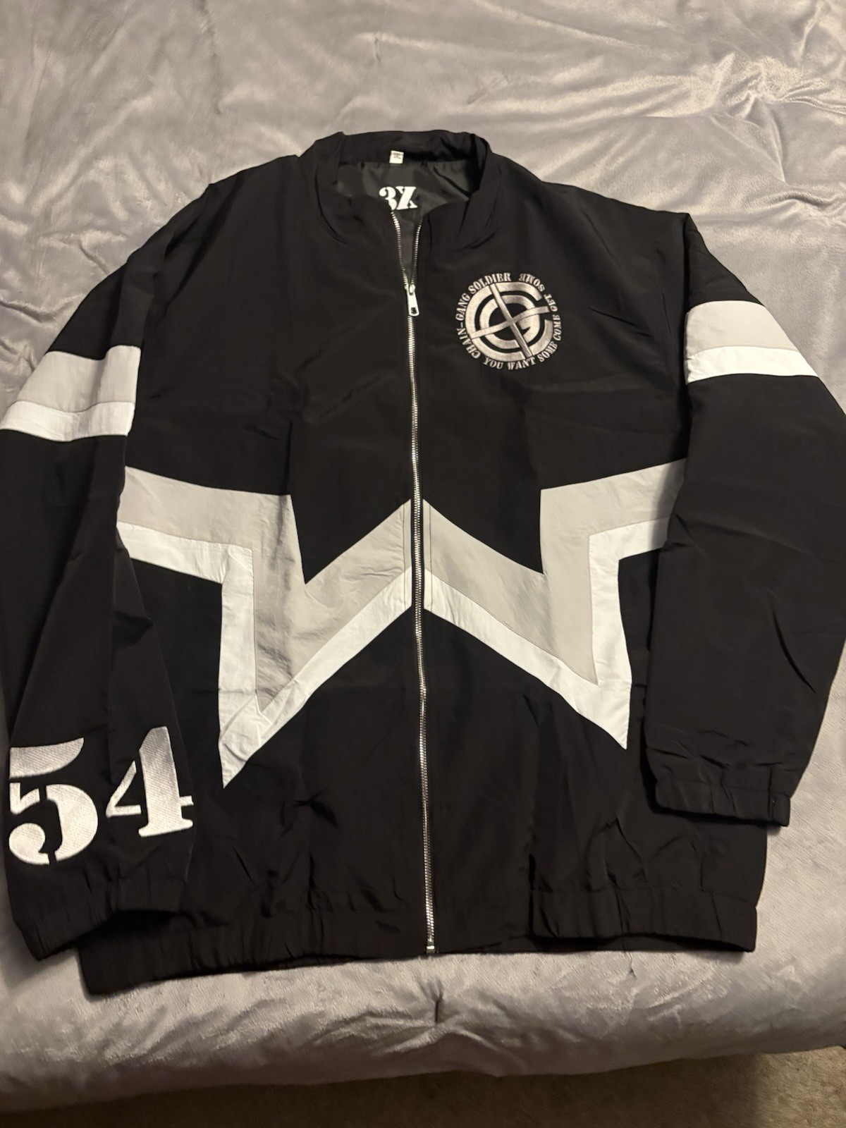 WWE John Cena Windbreaker Jacket Large Wrestling Chain Gang GOAT Hustle Loyalty