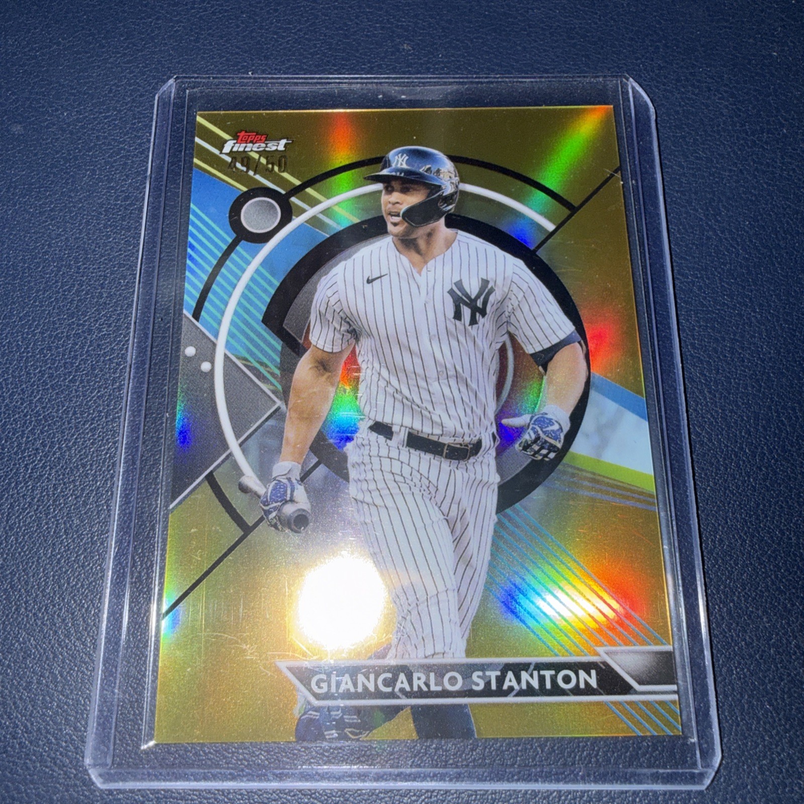 2023 Topps Finest Gold Refractor Giancarlo Stanton #115 49/50