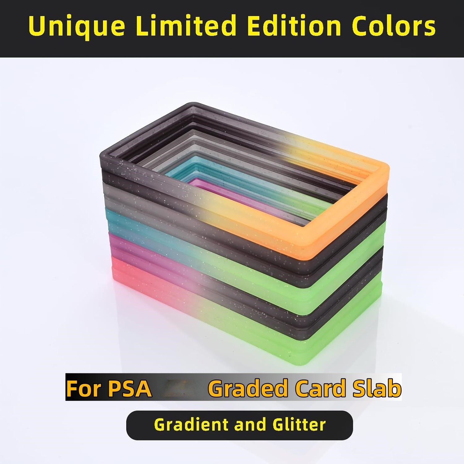 Gradient For PSA Graded Card Slab Bumper Guard Protector Case Skin TPU-11 Colors