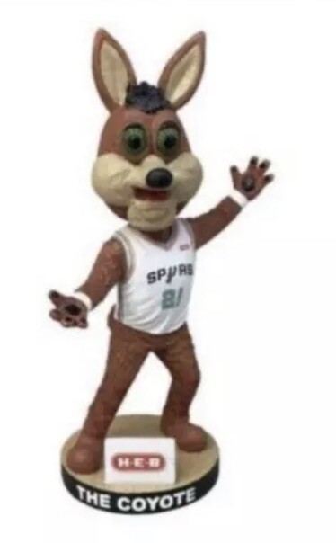 San Antonio spurs Coyote mascot birthday bobblehead SGA In Hand