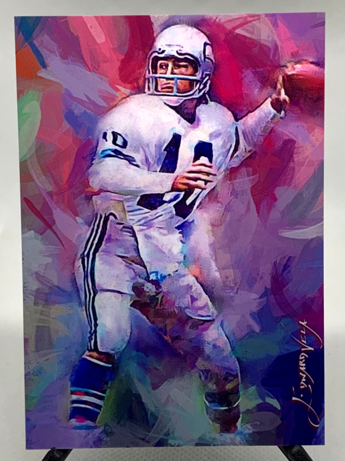 Jim Zorn 37/50 Limited Edition Signed Edward Vela card (Football)