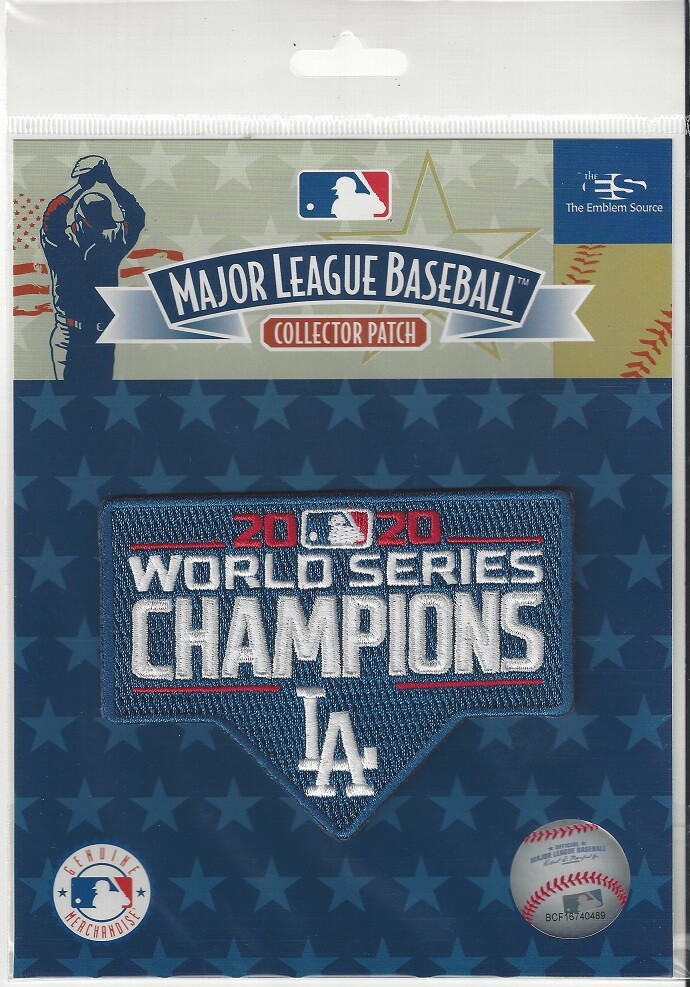 2020 Los Angeles Dodgers World Series Champions Jersey Patch in Pkg 4″ x 2 3/4″