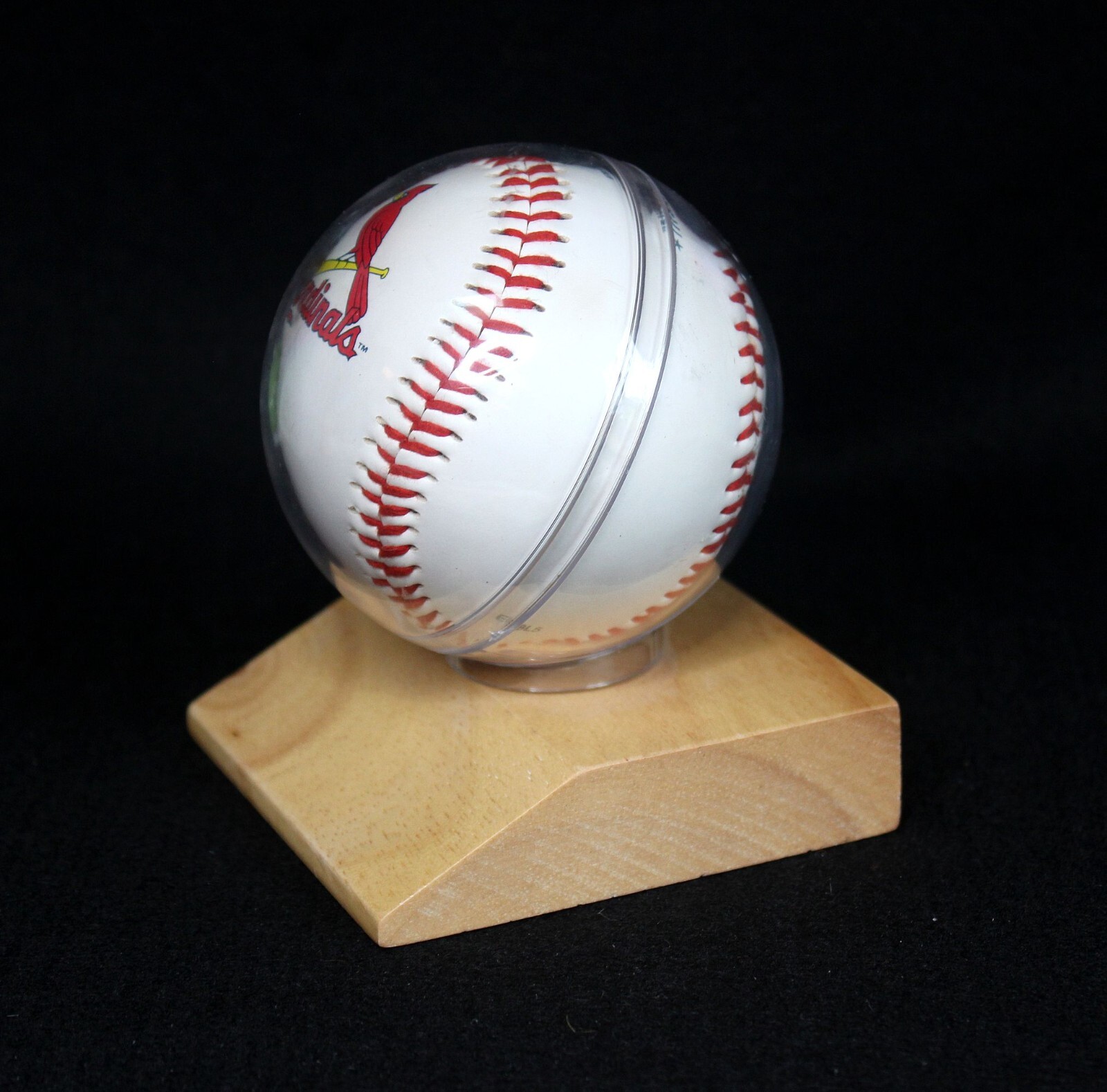 Acrylic Baseball Display Stand with Wooden Base