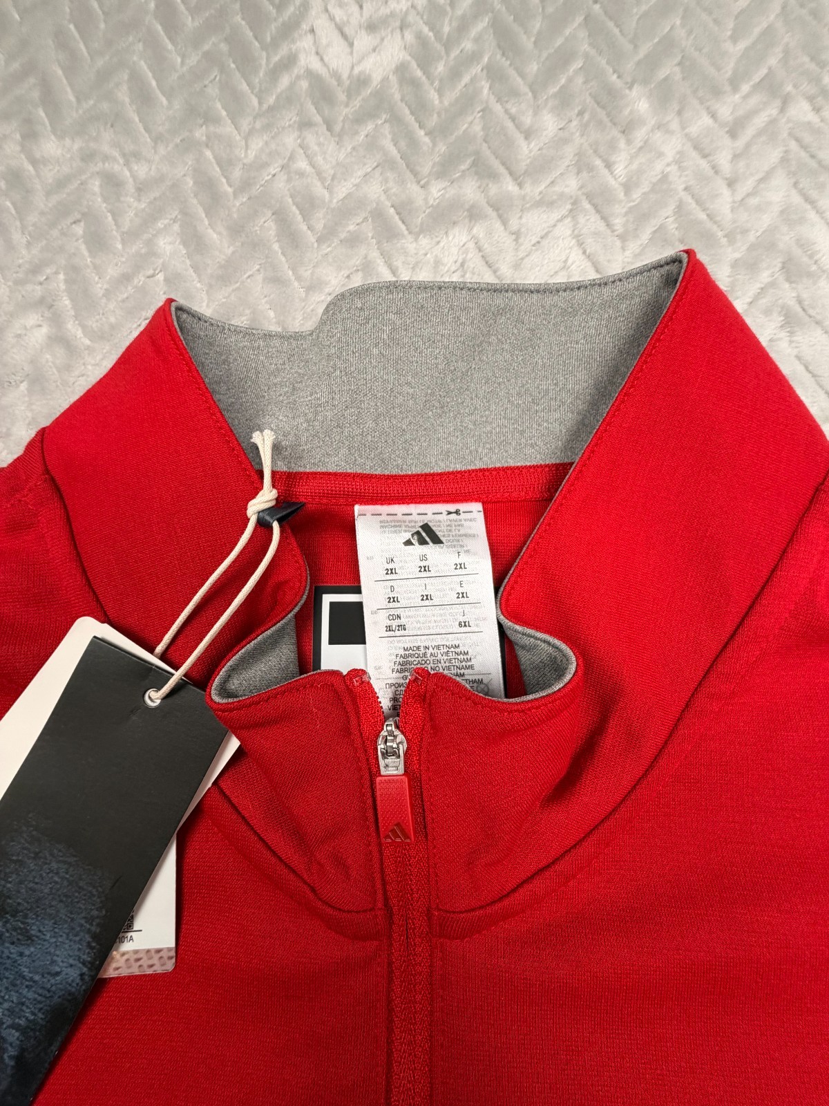 adidas Nebraska Cornhuskers Elevated Quarter-Zip Pullover Red Mens 2XL New