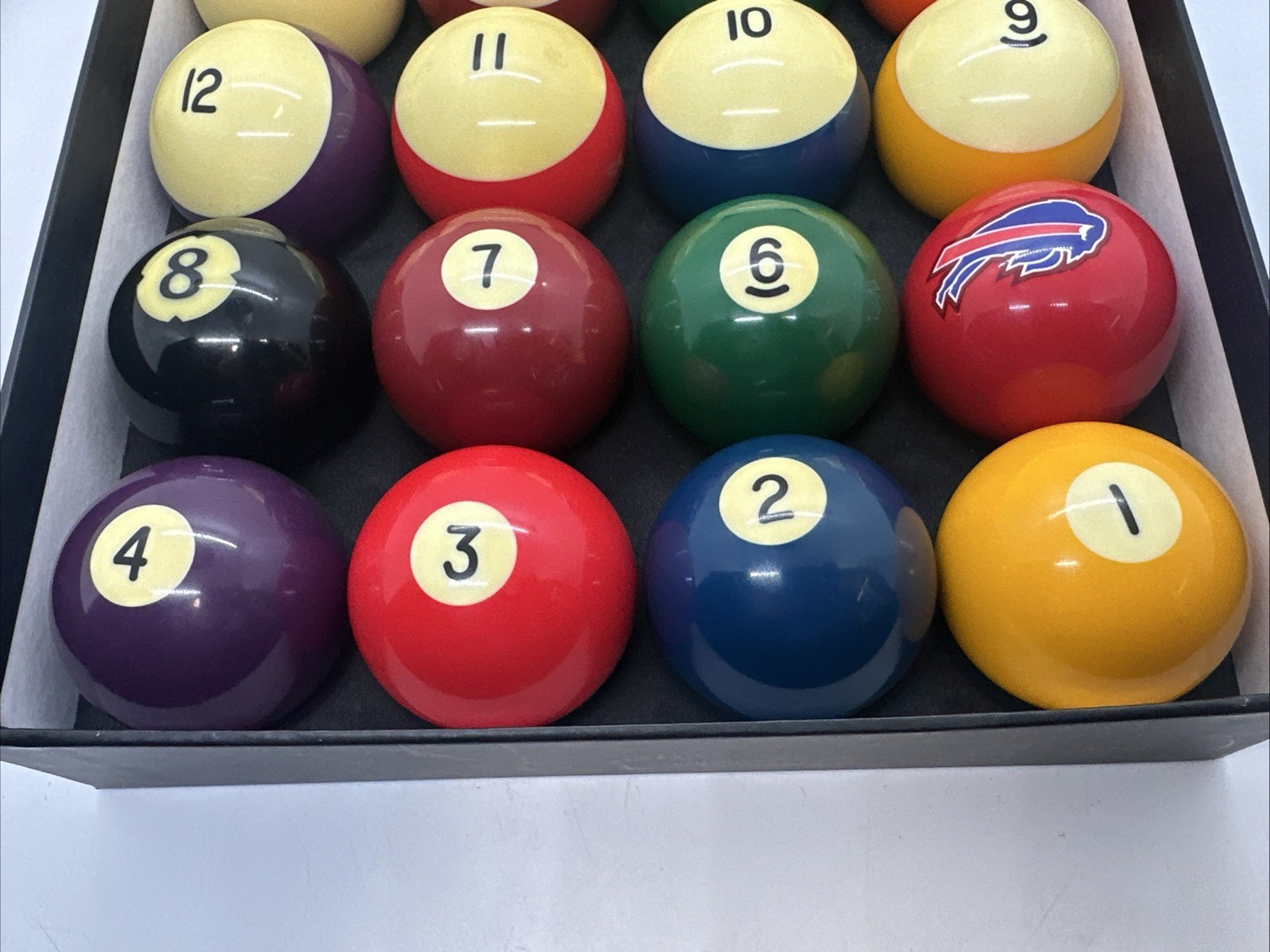 Buffalo Bills Pool Billiards Ball Complete Set with 5 Ball NFL Team Logo